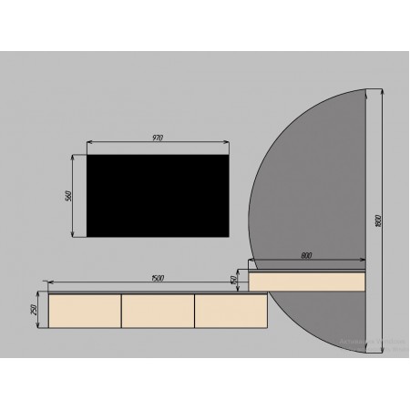 Living modern cu masă LED integrată  A-92